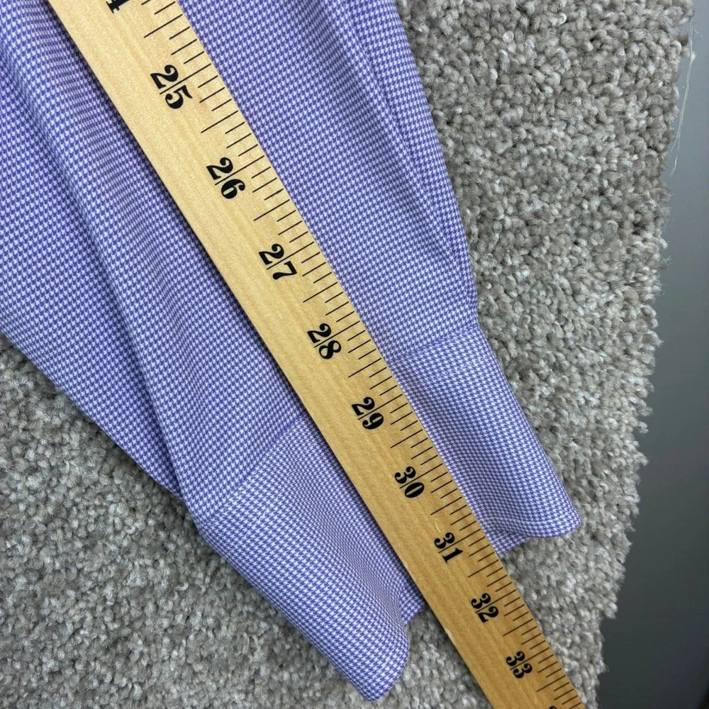 Polo Ralph Lauren Performance Shirt Size XL Purple Micro Gingham Stretch Classic